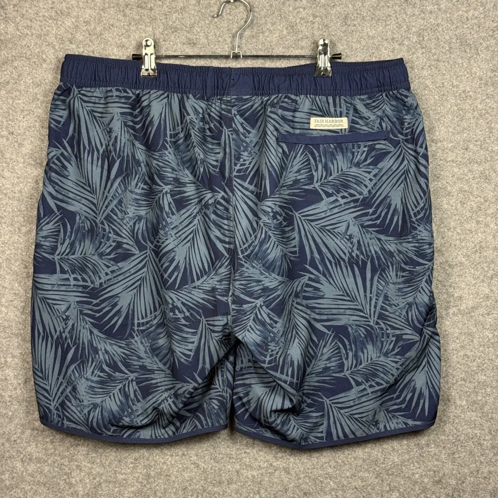 Fair‎ Harbor Men's Palm Leaf Swim Trunks Shorts XXXL Tropical Drawstring Pockets